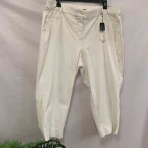 NWT LANE BRYANT‎ THE LENA WHITE CAPRI SIZE 28in